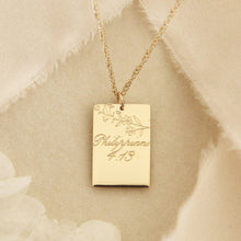 Load image into Gallery viewer, I Can Do All Things Through Him Necklace, Philippians 4:13: Yellow Gold