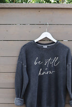 Load image into Gallery viewer, BE STILL AND KNOW Mineral Graphic Sweatshirt: VINTAGE MAROON / XL