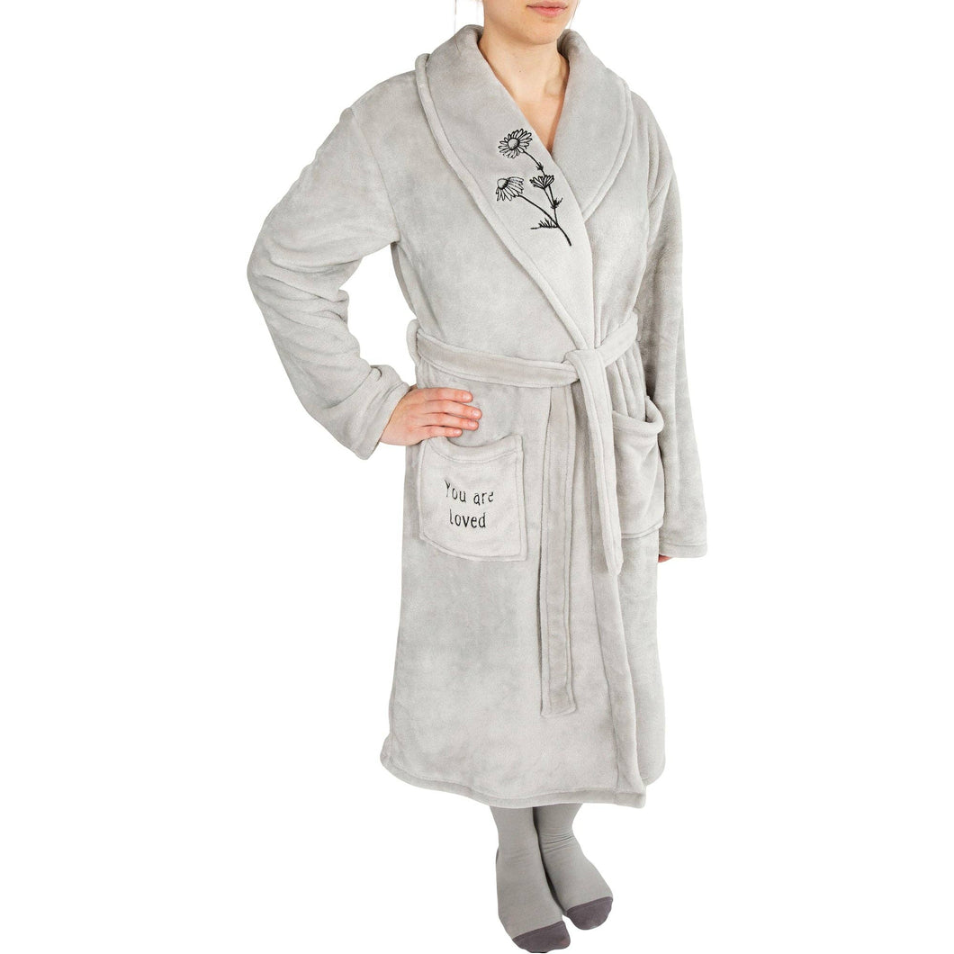 Loved One Size Fits Most Gray Royal Plush Robe