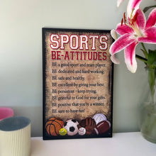Load image into Gallery viewer, Sports Be-attitudes Plaque