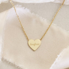Load image into Gallery viewer, Daughter, Heir Heart Necklace, Romans 8:16-17: Yellow Gold