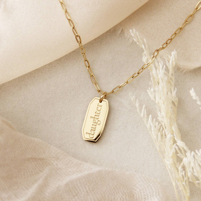 Daughter Necklace, 1 John 3:1: Silver