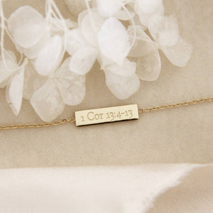 Love Bracelet, 1 Corinthians 13:4-13: Yellow Gold