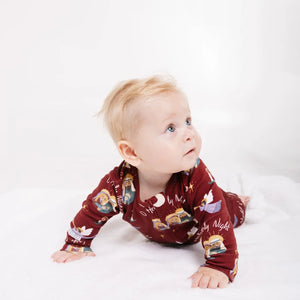 O Holy Night Christmas Pj Footless Onesie Cotton