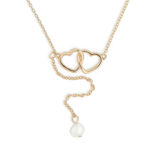 Load image into Gallery viewer, Dainty Double Heart Necklace