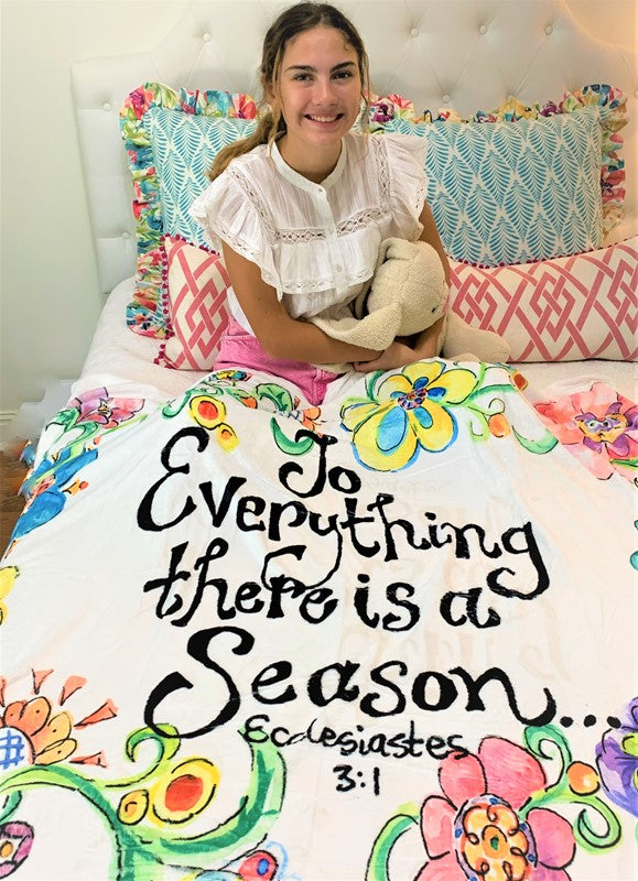 Plush Throw Blanket, To Everything there is a Season
