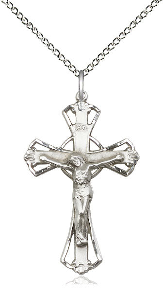 Sterling Silver Crucifix Necklace - 18