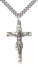 Load image into Gallery viewer, Sterling Silver Crucifix Necklace - 20&quot; Chain