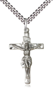 Sterling Silver Crucifix Necklace - 20" Chain