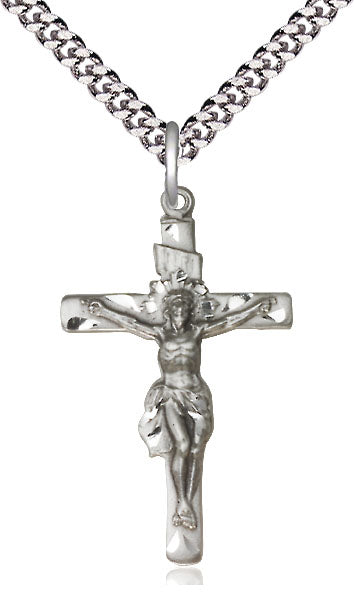 Sterling Silver Crucifix Necklace - 20