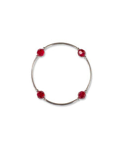 8mm Garnet Red Crystal Blessing Bracelet - January: S