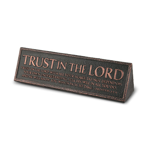 Trust in the Lord Desktop Reminder Plaque