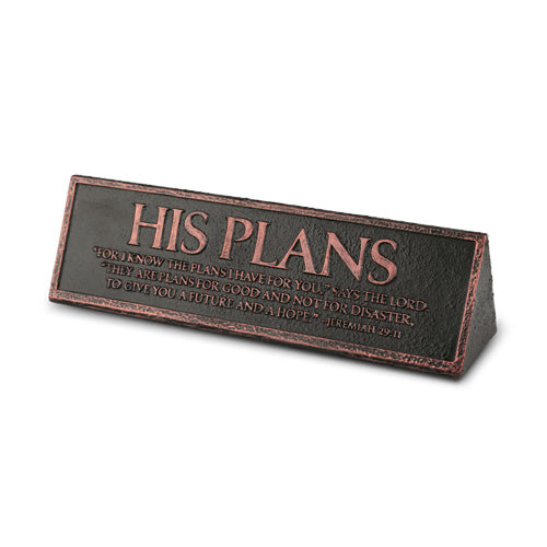 His Plans Desktop Reminder Plaque