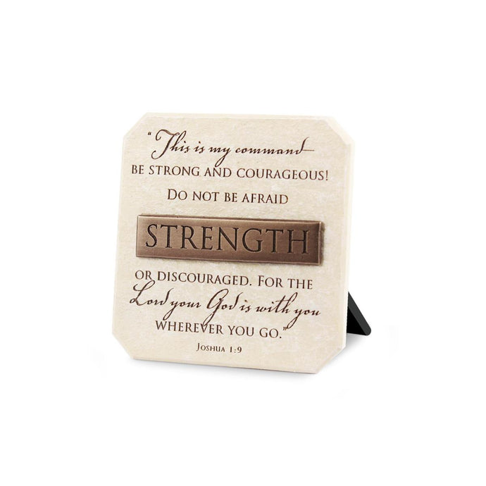 Be Strong and Courageous Desk Plaque