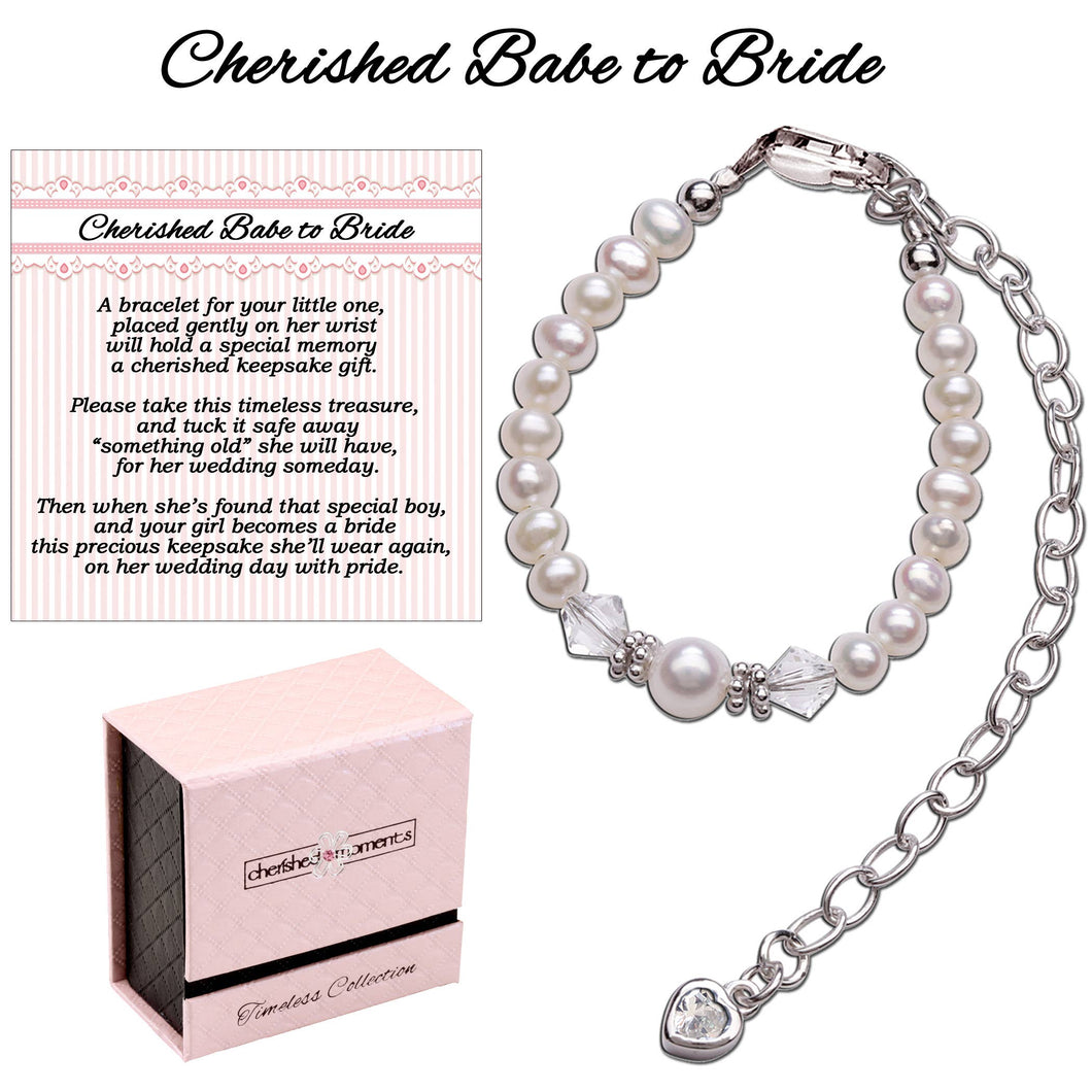 Cherished Babe to Bride Sterling Silver Baby Bracelet Gift
