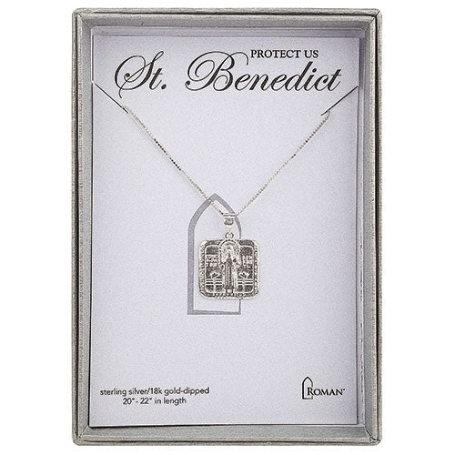 Sterling Silver St. Benedict Necklace