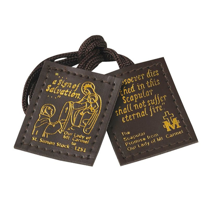 Brown Leather Scapular