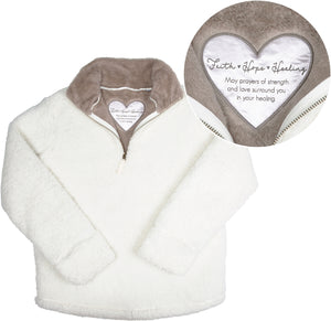 Faith Hope Healing -Sherpa Pullover Sweatshirt