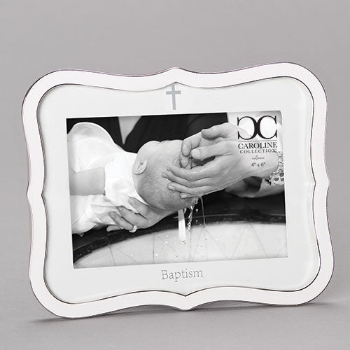 White Baptism Frame 4x6 Frame