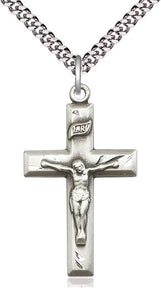 Sterling Silver Crucifix Necklace - 20" Chain