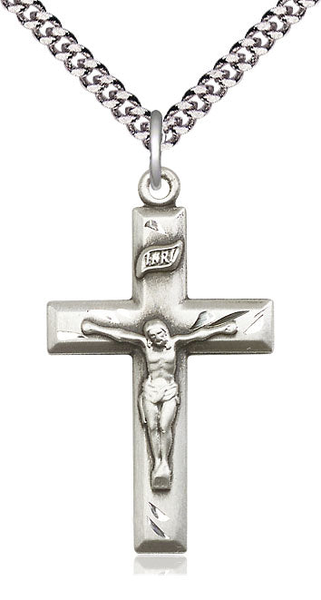 Sterling Silver Crucifix Necklace - 20