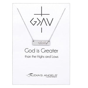 God is Greater Bar Necklace