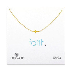 Faith Small Sideways Cross Necklace