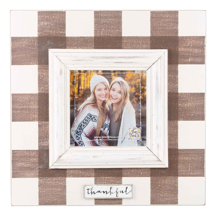 Thankful Plaid Frame