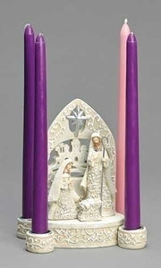 6" Holy Family Advent Candle Holder