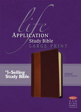 Load image into Gallery viewer, NKJV Life Application Study Bible, Second Edition, Large Print, TuTone (Red Letter, LeatherLike, Brown/Tan)