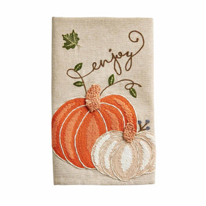 Embroidered Pumpkin Towel