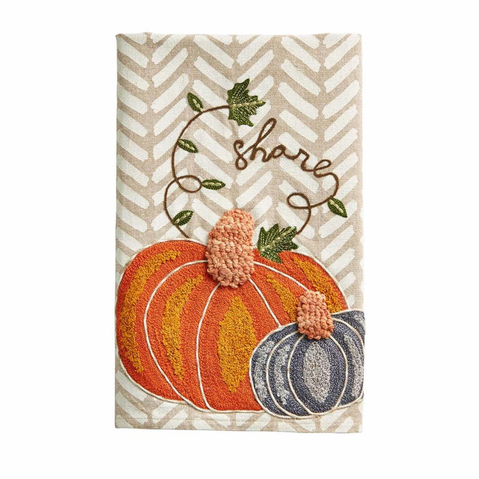 Embroidered Pumpkin Towel