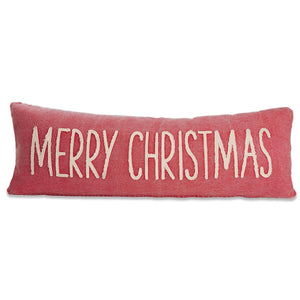 Merry Christmas Washed Canvas Pillow