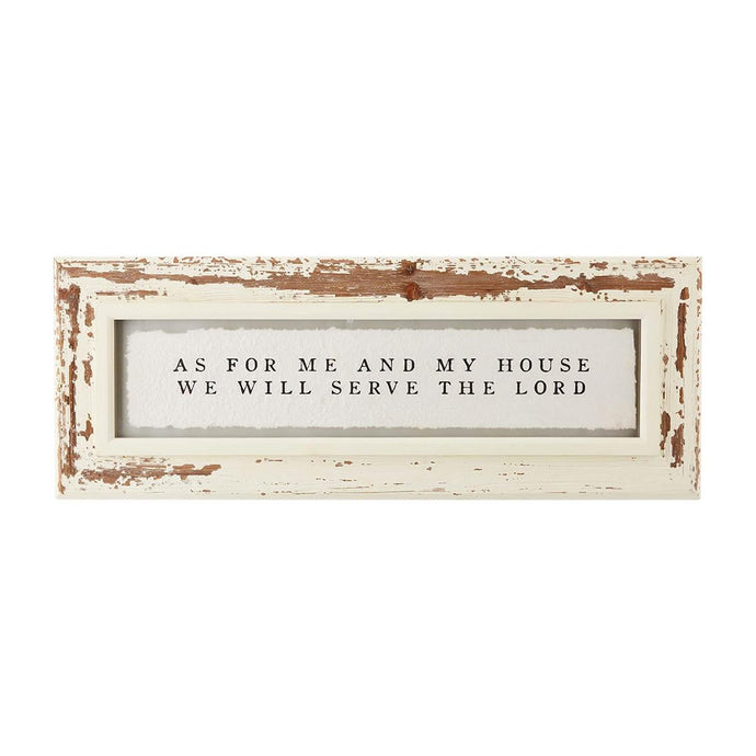 As For Me and My House Glass Wall Sign