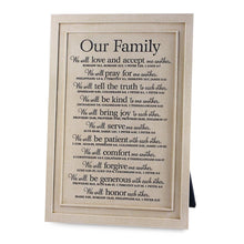 Load image into Gallery viewer, Our Family Plaque
