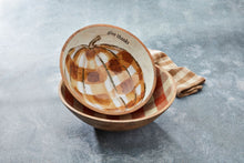 Load image into Gallery viewer, Plaid Pumpkin Bowl Set