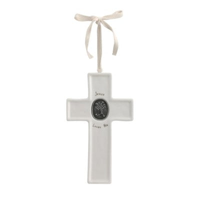 Jesus Loves Me Medallion Cross