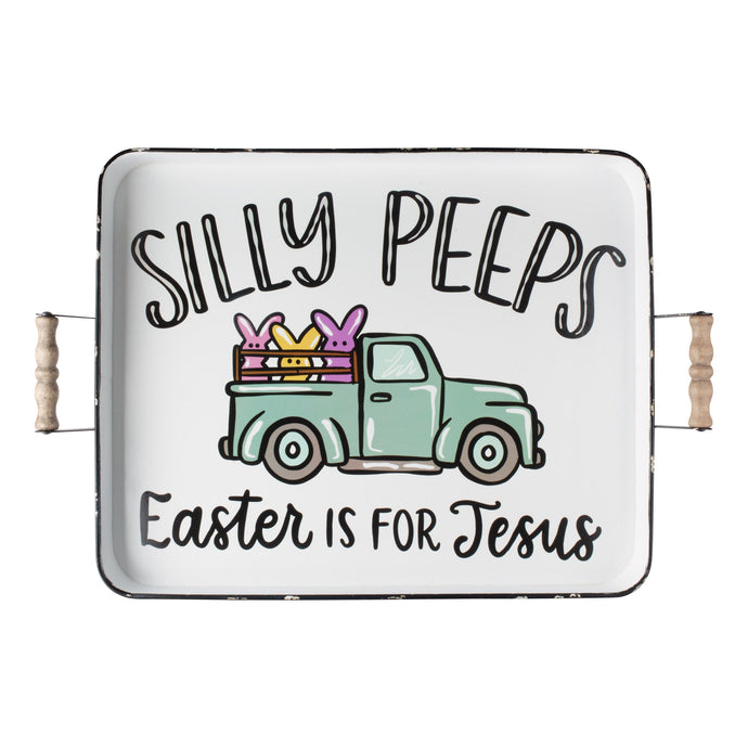 Silly Peeps Enamel Tray