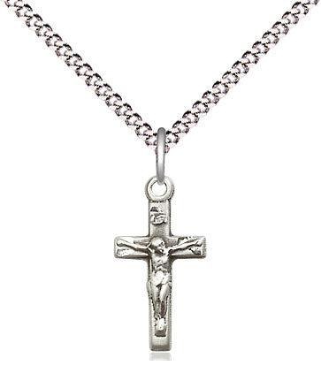Sterling Silver Crucifix Necklace- 16