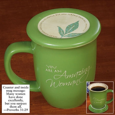 Amazing Woman Mug & Coaster Set - Green