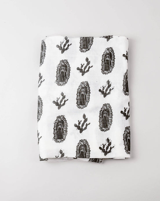 Catholic Muslin Swaddle Baby Blanket: Our Lady of Guadalupe