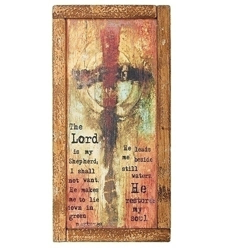 The Lord is My Shepherd Cross Plaque