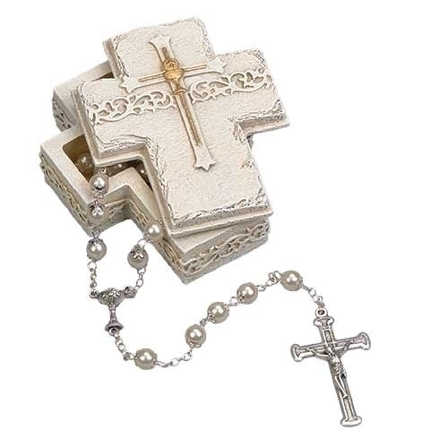 First Communion Cross Keepsake Box