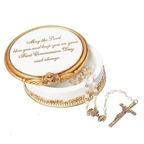 First Communion Gold Edged Keepsake Box