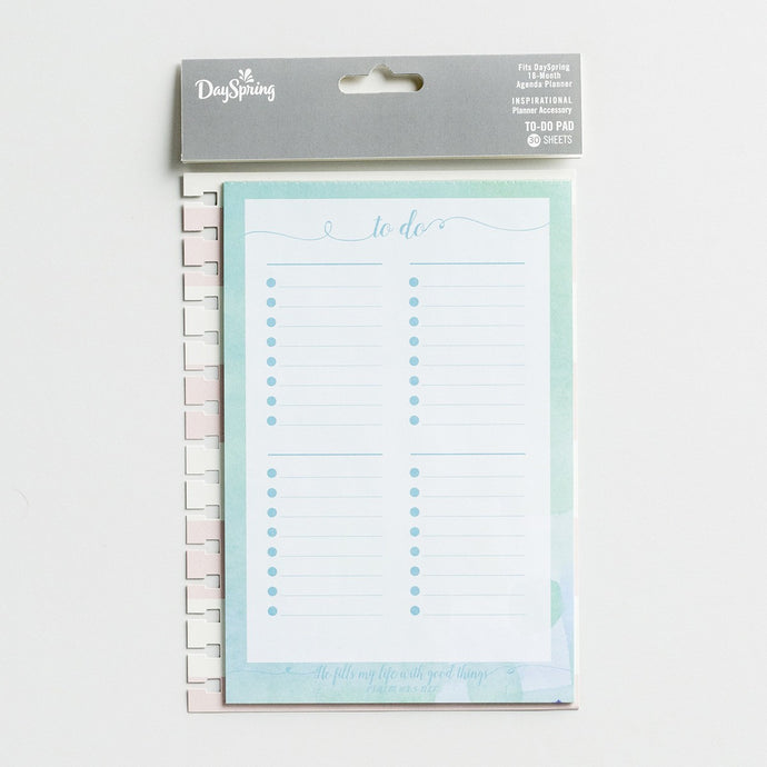 He Fills My Life with Good Things - Agenda Planner Memo Pad Insert