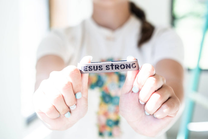 Jesus Strong Stretchy Bracelet STANDARD SIZE