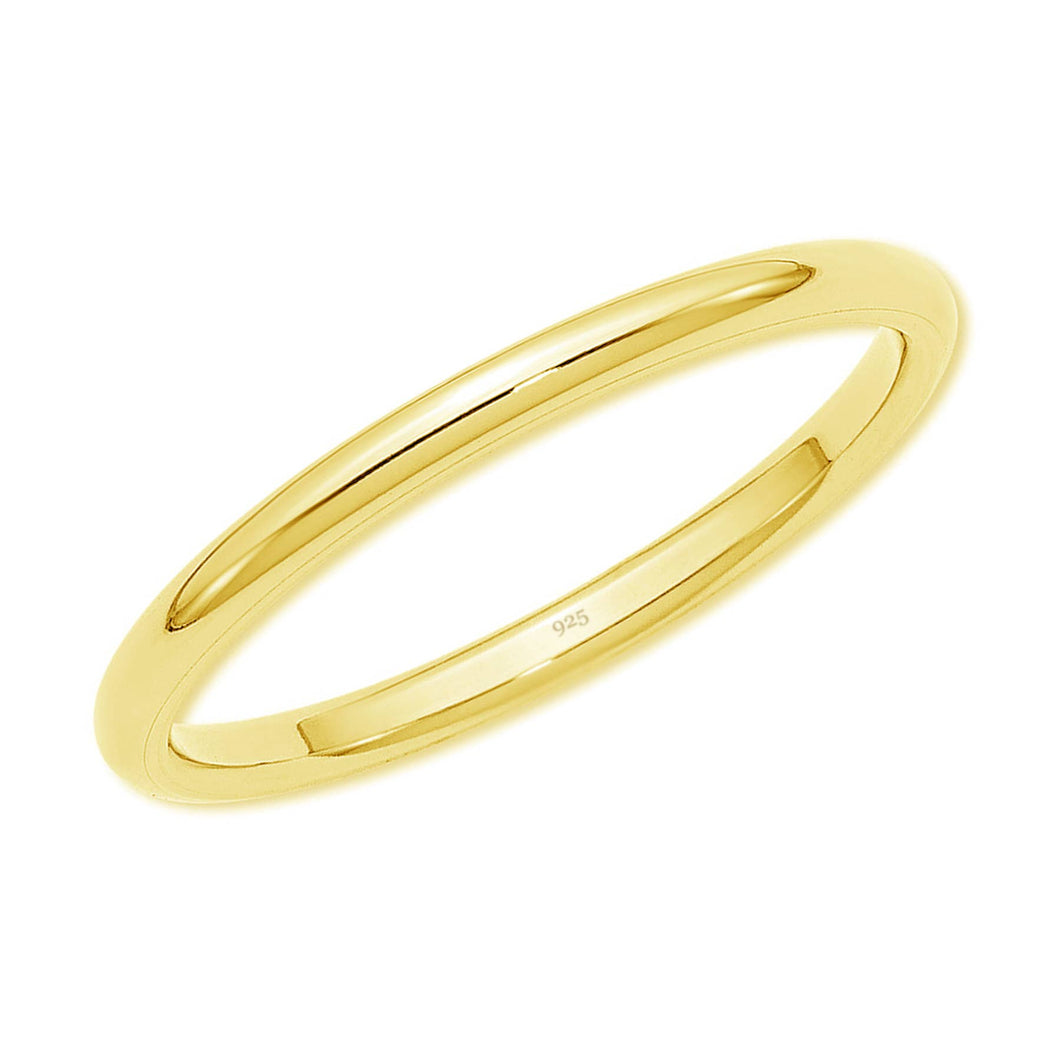14K Gold-Plated Gold Band Baby Ring - 2mm Band (Size 1)