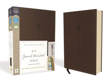 Load image into Gallery viewer, NIV Journal the Word Bible - Leathersoft, Brown, Red Letter Edition, Comfort Print