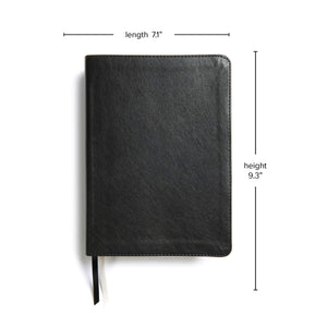 CSB He Reads Truth Bible, Black Leathertouch Indexed