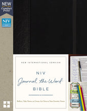 Load image into Gallery viewer, NIV, Journal the Word Bible, Hardcover, Black, Red Letter Edition, Comfort Print